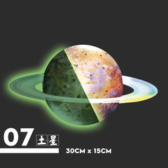 Star earth luminous fluorescence, solar system, living room, bedroom, children's room decoration, self-adhesive creative wall stickers Saturn in