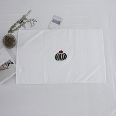 Ins absorbent cotton embroidery Nordic simple wind mat cotton slip bath mat cotton towel mat export 50*80CM Cactus (towel)