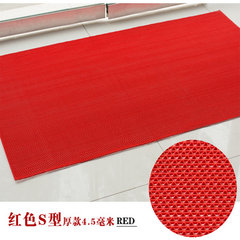 The door mat can be cut out into the entrance hall, plastic bathroom anti-skid pad, bathroom mat, PVC waterproof pad, 60× 120CM S hollowed-out floor mat red