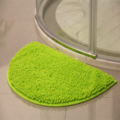 Bedroom mat, bathroom, bathroom, kitchen, antiskid, absorbent pad 40× 60CM emerald green semi-circle