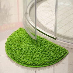 Bedroom mat, bathroom, bathroom, kitchen, antiskid, absorbent pad 40× 60CM bean green semi-circle