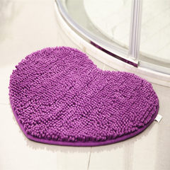 Bedroom mat, bathroom, bathroom, kitchen, antiskid, absorbent pad 40× 60CM deep purple heart