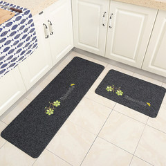 Kitchen floor mat long slip-proof and oil-proof foot pad bathroom door bedroom carpet door mat 40*120cm collection send the same bike - gray