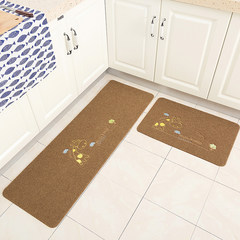 Kitchen floor mat long slip-proof and oil-proof foot pad bathroom door bedroom carpet door mat 40*120cm collection send the same style giraffe - brown