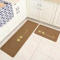 Kitchen floor mat long slip-proof and oil-proof foot pad bathroom door bedroom carpet door mat 40*120cm collection send the same bike - brown