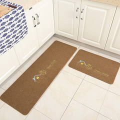 Kitchen floor mat long anti-skid and oil-repellent foot pad bathroom door bedroom carpet door mat 40*120cm collection of the same type of home - brown