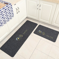 Kitchen floor mat long slip-proof and oil-proof foot pad bathroom door bedroom carpet door mat 40*120cm collection send the same style home - gray