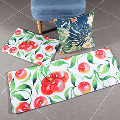 The original plant in the bedroom bathroom mat mat mat water washable mat on the bed 45× 120cm Flaming cherries