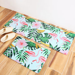 The original plant in the bedroom bathroom mat mat mat water washable mat on the bed 45× 120cm Flamingo