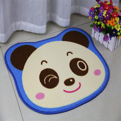 Special price: huiduo cute cartoon floor mat for children, toilet mat, anti-skid foot pad, door mat, latex 40× 60CM blue edge panda