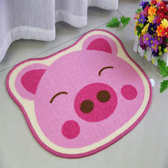 Special price: huiduo cute cartoon floor mat for children, toilet mat, anti-skid foot pad, door mat, latex 40× 60CM cute pink pig