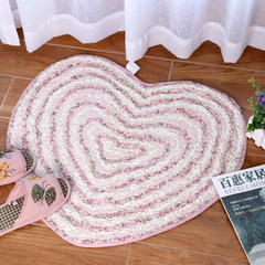 Gucci Cotton Quilted pad love Korean garden mat mat cloth cotton machine washable mat Peach 30*50cm Love C