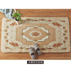 The new European jinjiali rose bedroom carpet home toilet water antiskid mat mat 50*80CM rose beige