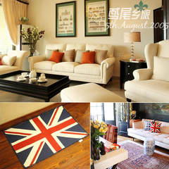 The end of a single foreign trade pattern of rural bedroom door mat waterproof pad pad pad 45*70 cm English meter pad