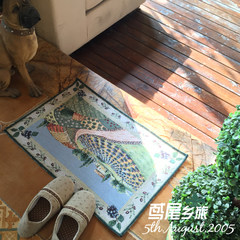 The end of a single foreign trade pattern of rural bedroom door mat waterproof pad pad pad 45*70 cm Defects of the ground mat