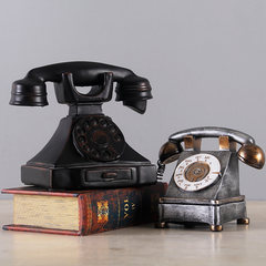 北欧怀旧复古摆件欧式电话机摆件家居客厅装饰品摆设书房软装工艺