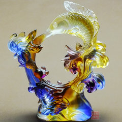 Creative opening gift to send to friends Lucky fish shop high-grade glass ornaments Home Furnishing jewelry cabinet housewarming