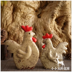 Zhaocai ceramic crafts decorations chicken wedding gift Home Furnishing decoration Feng Shui lucky on a chicken house