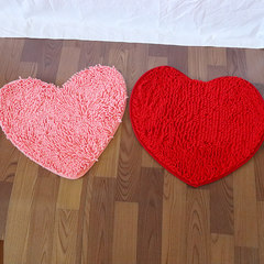 Wedding mat chenille plush red heart-shaped carpet entrance door mat anti-skid pad foot hall wedding guests 5800MM*4700MM