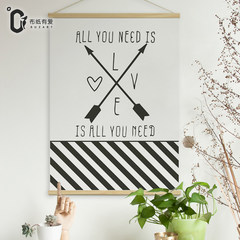Naughty adorable things, modern simple children's room decoration painting, Nordic living room hanging painting, creative lovely restaurant murals 60*70 (CM) Simple black wood grain frame D Oil film laminating + low reflective organic glass