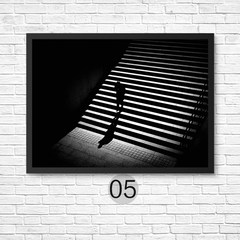 Black and white abstract creative decoration painting Nordic modern simple living room framed painting dining room cafe hanging wall painting 23 cm *28 cm simple black wood grain frame black frame 05 oil painting cloth mulch + low reflection organic glass