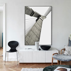 Bai Xuan, modern style art photography, black and white hanging painting, living room decoration painting, office murals, triple painting 50*60 (CM) Other types D paragraph - Watch Home brand originality