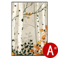 Birch wood painting decorative painting happy model room corridor living room paintings American country painting wall painting 50*60 (CM) Elegant silver frame A Oil film laminating + low reflective organic glass