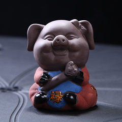 Pet pig pig named creative tea tea tea tray jewelry ornaments Home Furnishing purple boutique can raise thousands of pigs Cute pig - Wu Fu Lu