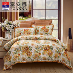 Fuanna, cotton wool, bedding, four piece set, COTTON BEDSPREAD kit, 4 sets of warm color (1.5m) (5 ft) beds.