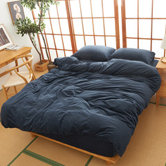 纯色天鹅绒四件套珊瑚绒1.5m/1.8米床笠款素色法兰绒加厚保暖套件 床单款 绅士蓝 1.2m（4英尺）床