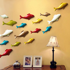 European fashion wall mural wall stereo Lucky Fish Club Seminal Hotel background wall decoration Pendant in