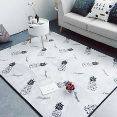 Thickening Nordic simple wind multifunctional Non Gel crystal velvet mat carpet can be hand washed, machine washable and foldable 40× 60CM GL-CHIC pineapple.