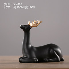 American country elk animal model room Home Furnishing resin decoration study soft decoration crafts creative decorations XY008 small kneeling deer