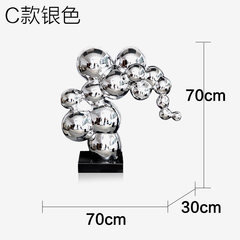Moderno Hotel lobby sculpture crafts furnishings creative living room Home Furnishing jewelry ornaments gift ornaments C silver plated
