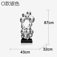 Moderno Hotel lobby sculpture crafts furnishings creative living room Home Furnishing jewelry ornaments gift ornaments O silver plated