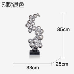 Moderno Hotel lobby sculpture crafts furnishings creative living room Home Furnishing jewelry ornaments gift ornaments S silver plated