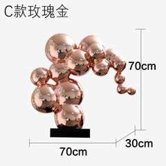 Moderno Hotel lobby sculpture crafts furnishings creative living room Home Furnishing jewelry ornaments gift ornaments C rose gold