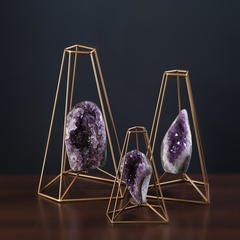 High-grade bronze Natural Amethyst after modern European Home Furnishing decoration model room hotel soft decoration A set of "big, medium and small"