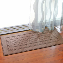 Door mat foot mat porch door dust mat kitchen strip mat bathroom door anti-skid carpet 45× 70cm irregular brown