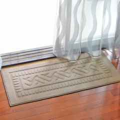 Door mat foot mat porch door dust mat kitchen strip mat bathroom door anti-skid carpet 45× Irregular camel color at 70cm