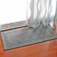 Door mat foot mat porch door dust mat kitchen strip mat bathroom door anti-skid carpet 45× 70cm grid grey