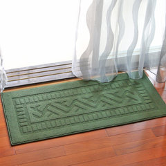 Door mat foot mat porch door dust mat kitchen strip mat bathroom door anti-skid carpet 45× Irregular cyan at 70cm
