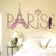 Paris tower wall stickers wall paper bedroom warm bed room decor self-adhesive stickers creative wall stickers Romantic Paris (collection baby priority delivery) Large