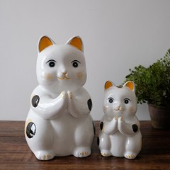 Japanese ceramic Lucky Cat Zakka Home Furnishing decorative ornaments for export grocery hand-painted handicraft