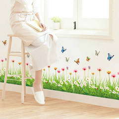 Garden waist line small grass wall pastes bedroom room warm decoration sticker waterproof self-adhesive wall wallpaper paste buy 2 get 1(take 3 pay 2) big