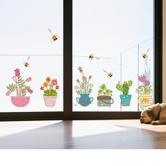 Wall stickers stickers can remove the lovely and fresh small potted bee bedroom porch decoration decoration large