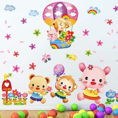 Winnie the Pooh balloon removal wall stickers, environmental waterproof bathroom, bedroom living room, children's room decoration stickers Bear balloon Large