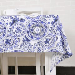 Modern Chinese high-grade cloth of blue and white porcelain blue table cloth tablecloth table cloth cloth Chinese wind can be customized The blue and white porcelain - Cotton 65+17 vertical *150cm
