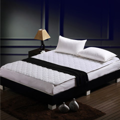Full-cotton single layer cotton interlock bedspread mattress pad fiber mattress pad foldable mattresses white alcohol pad [liuling grid] 1.2m (4 ft) bed