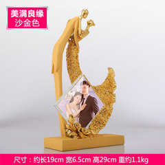Kyrgyzstan good wedding gifts wedding room Home Furnishing bedroom bedside decoration crafts bestie send gifts 5046 A happy marriage of golden sand